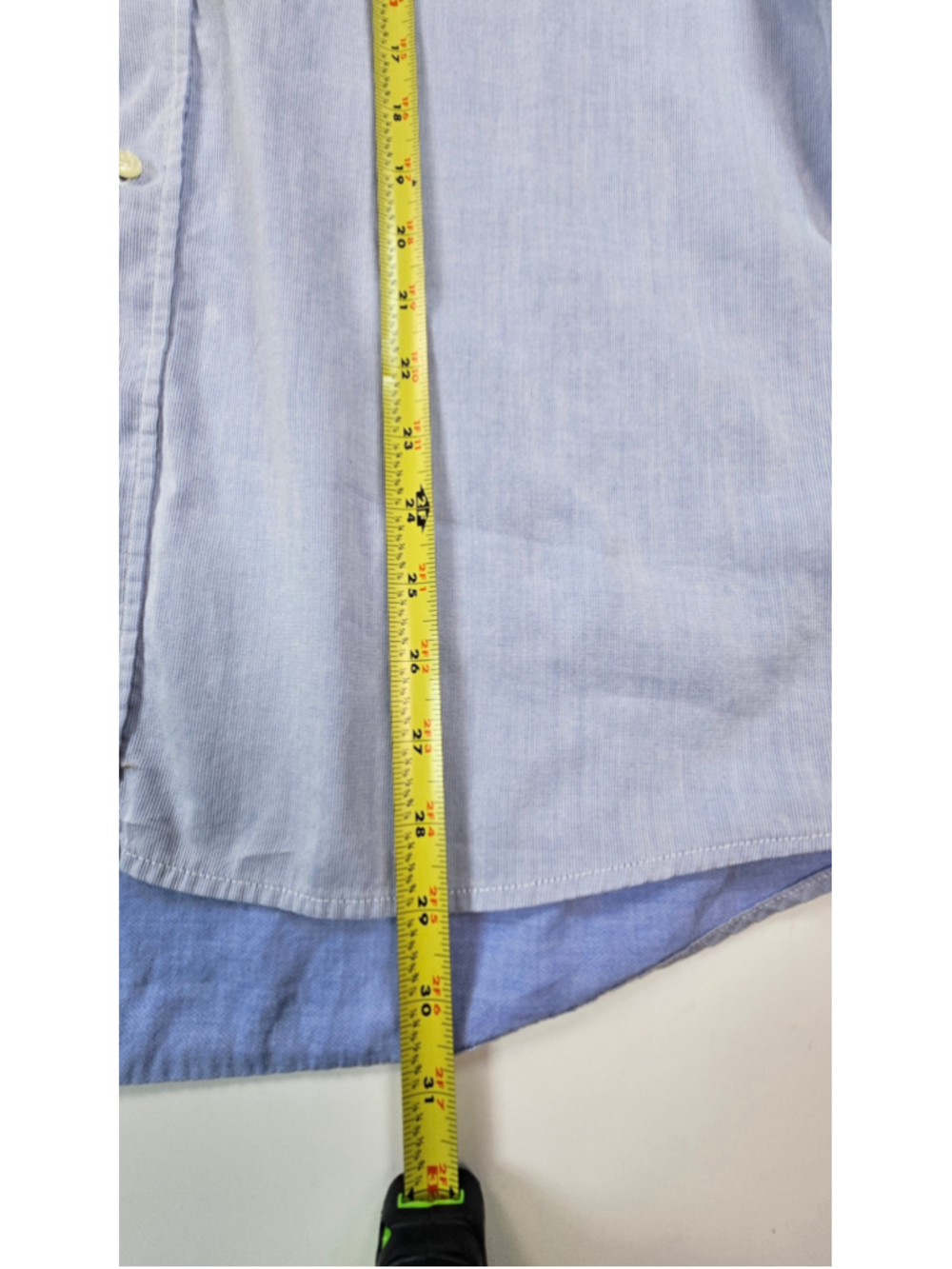 Vintage Lacoste Made in France Button Down Shirt Mens 42 L Blue Short Sleeve - Picture 6 of 7